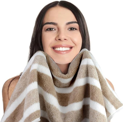 KinHwa Microfiber Hand Towels for Bathroom Soft and Absorbent Face Towels Brown