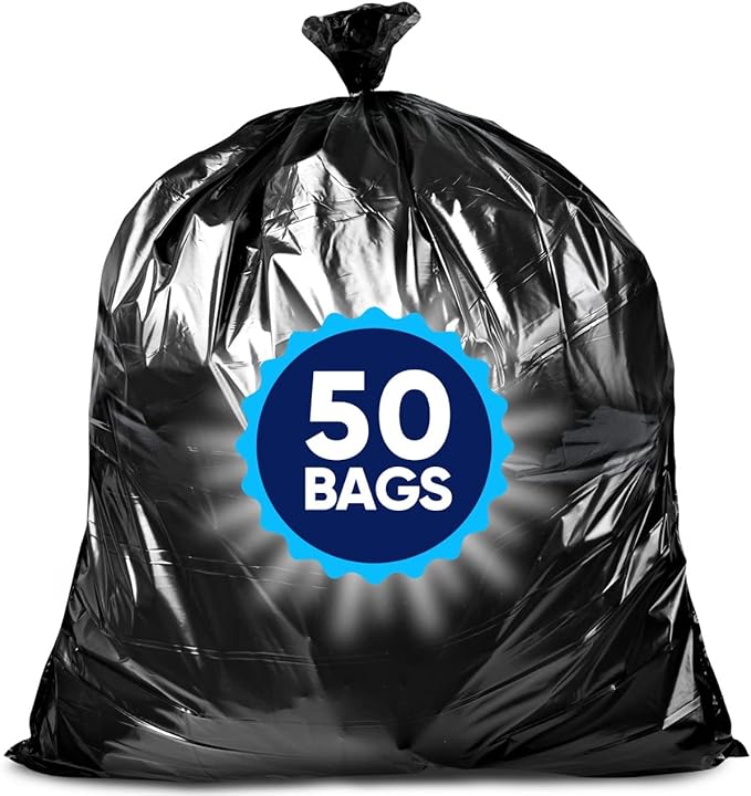 Veska 55 Gallon Trash Bags Heavy Duty, 55-60 Gallon Trash Bags Large Black