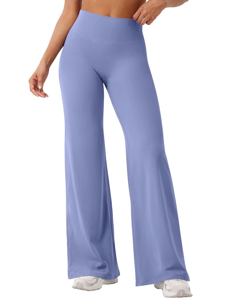 YEOREO Workout Leggings Womens No Front Seam Straight Leggings 31.5" High Waist Buttery Eddiy Gym Yoga Pants Ocean Blue XL