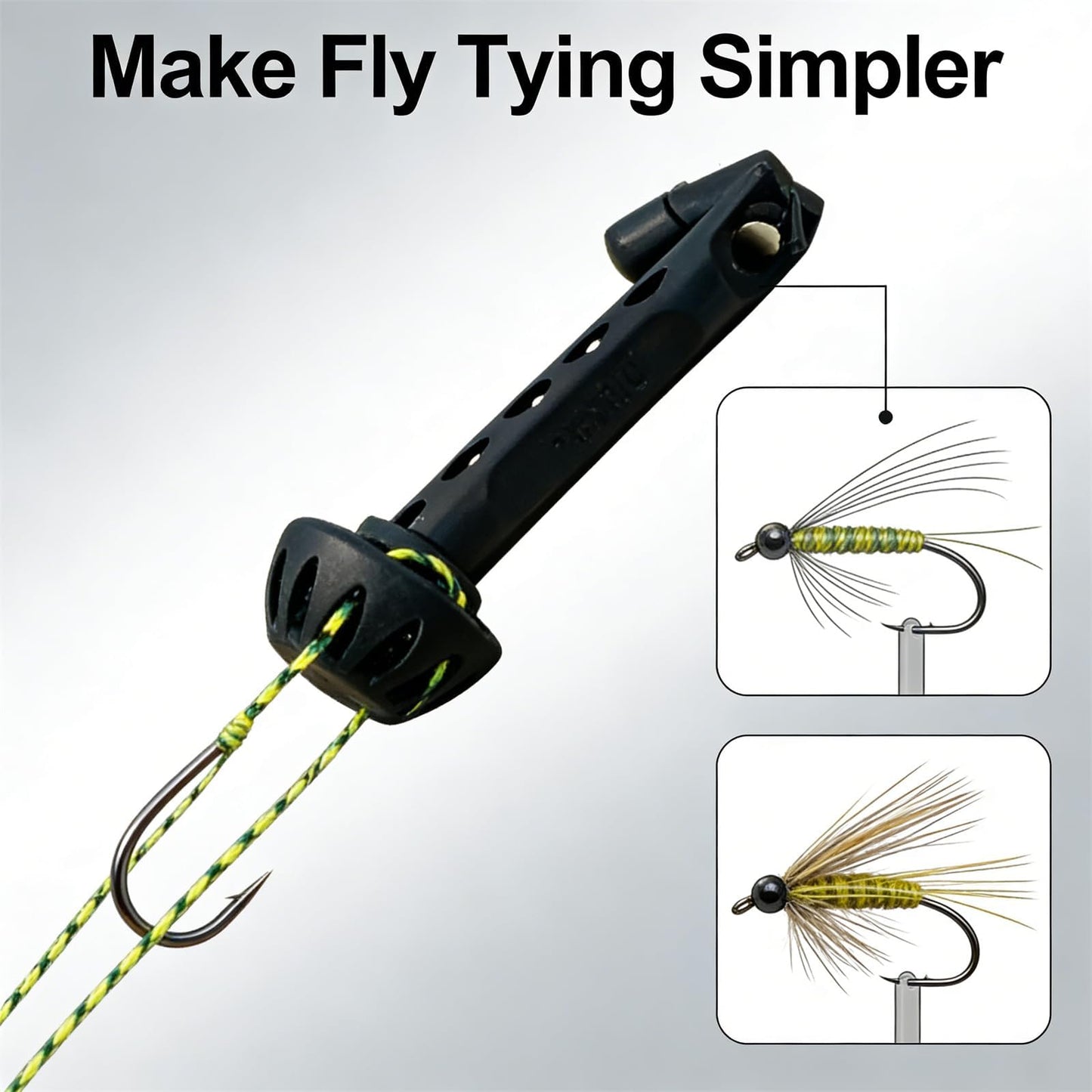 Fly Roost Magnetic Fly Threader, Flys Threader Fishing Anglers Tippet Threaders, Universal Knot Helper Knot Assist for Threading Hooks, Fish Accessory to Easily Rig Small Flies Tippet on Water (2pcs)