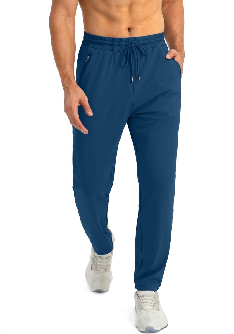 G Gradual Men's Sweatpants with Zipper Pockets Tapered Joggers for Men Athletic Pants for Workout, Jogging, Running (Dark Blue, X-Large)