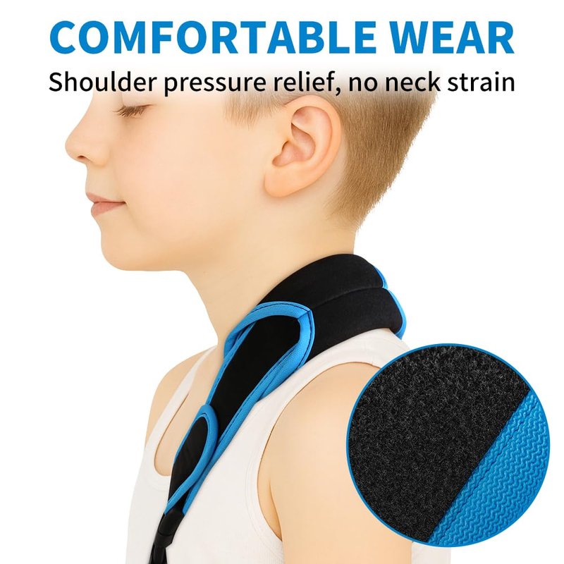 Kids Arm Sling Shoulder Immobilizer, Adjustable Rotator Cuff Support Brace, Fit Left or Right, Breathable Mesh Medical Slings for Elbow, Clavicle and Wrist Injury, Forearm Fracture, Surgery Recovery