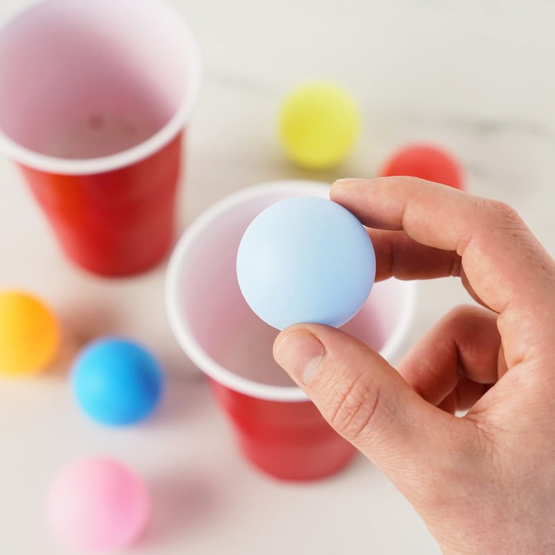 True Colorful Beer Pong Balls - Multi Colored Ping Pong Balls Cool Beer Pong Balls - Neon Ping Pong Balls Plastic Set of 6