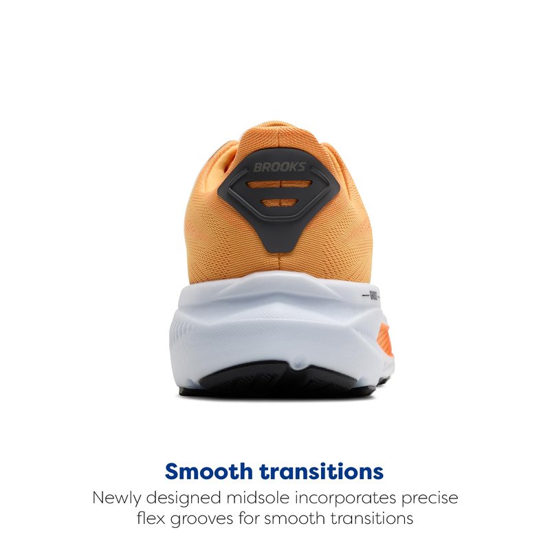 Brooks Men’s Ghost 17 Neutral Running Shoe - Blazing Orange/Yellow/Ebony - 11 Medium
