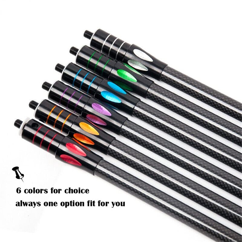 HNZMDY 10 Inch 12 Inch 15 Inch Archery Bow Stabilizer Balance Bar Rod Side Rod Carbon Fiber Stabilizer Dampen Weight for Compound Bow Recurve Bow Accessory (Blue, 15 Inch)