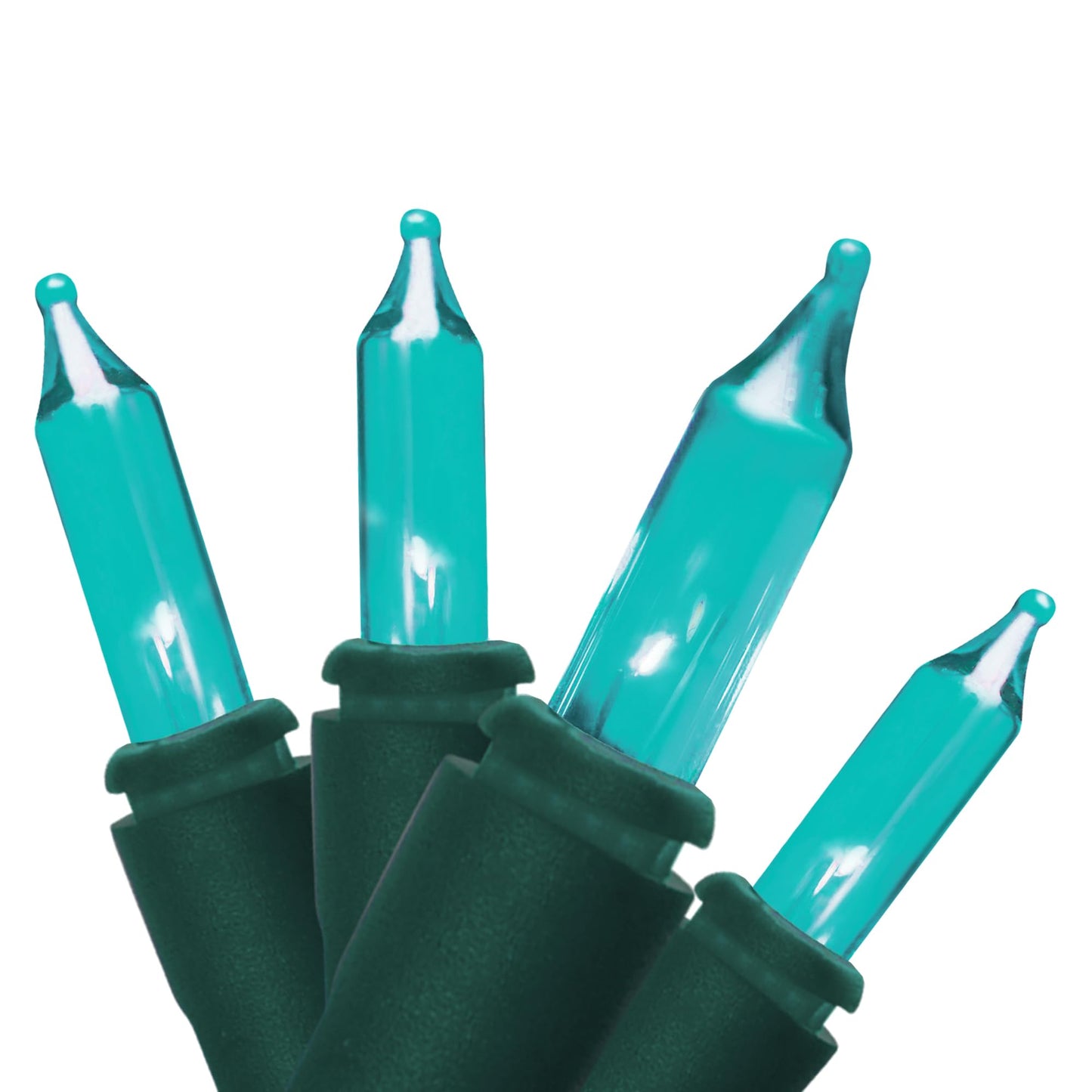 Brite Star 100 Lt Designer Series Mini Lights, Teal, Green Wire