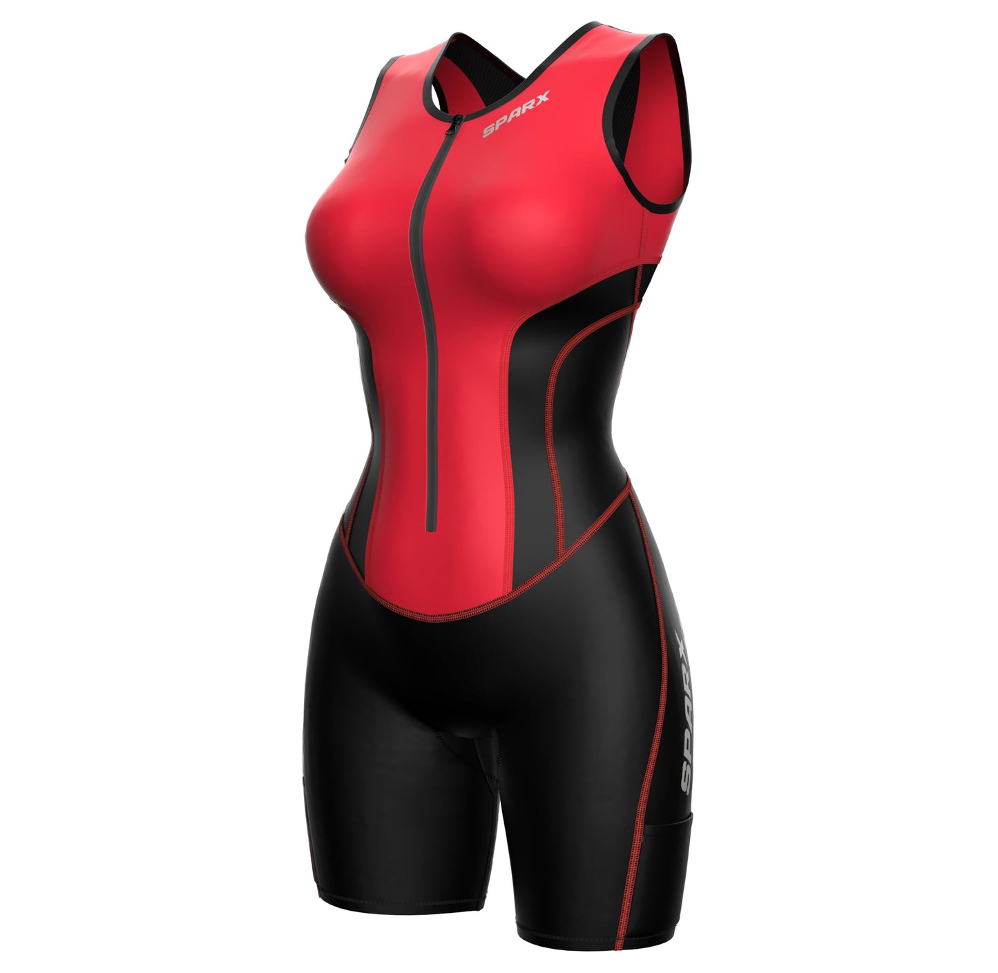 Sparx Women Triathlon Suit Tri Short Racing Cycling Swim Run (2XL, Coral)
