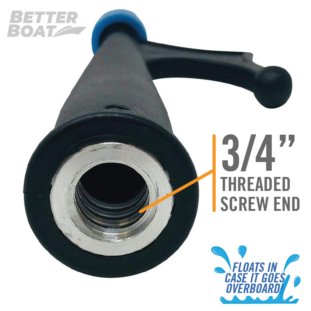 Boat Hook for Pole, Works with Push Pole with 3/4" Thread Screw End, Docking Stick for Boats, Pontoon, Marine Boating Accessories (Hook Only)