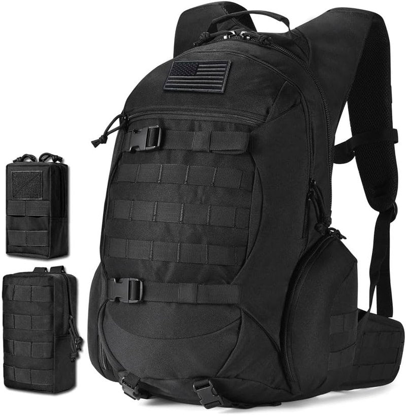 Tactical Motorcycle Backpack - 35L Military-Grade Design | Black Color