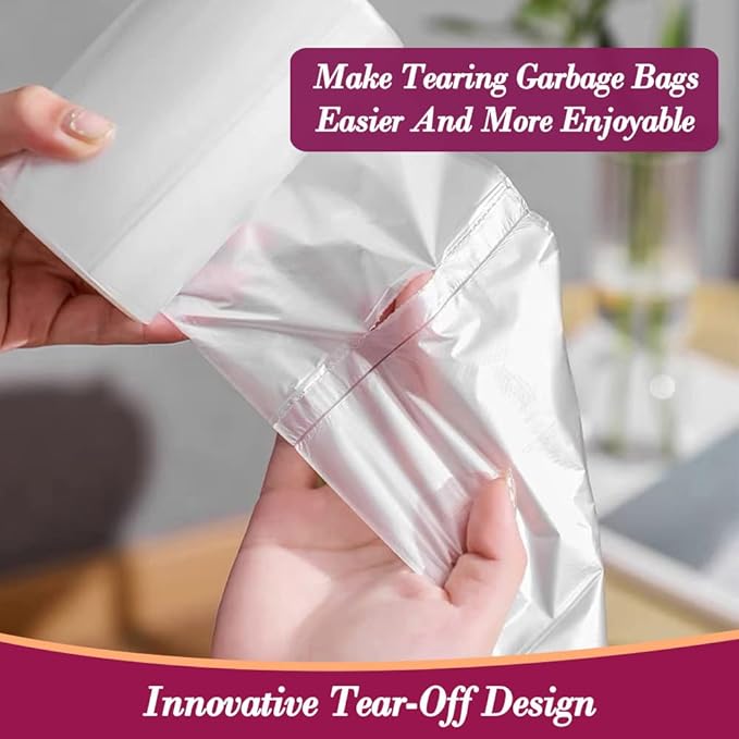 4 Gallon 180pcs Small Clear Trash Bags Strong Clear Garbage Bags, Bathroom