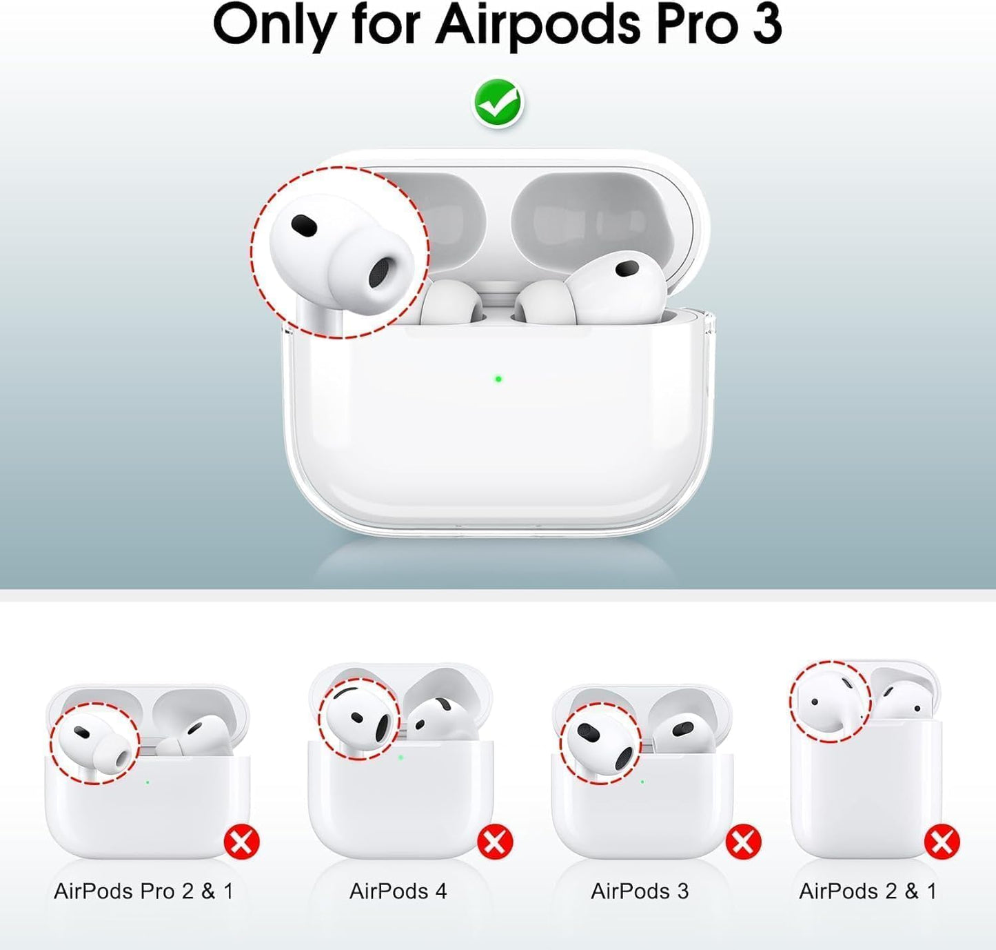 for AirPods Pro 3 Case, Leather Cute Full Body Shockproof Protective Cover for AirPods Pro 3nd Generation Case for Women Men with Keychain