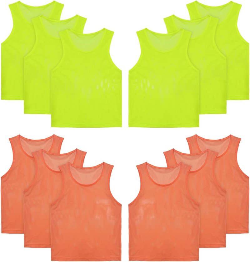 Youth Soccer Pennies - Team Practice Vests for Football | Set of 12 in Various Sizes