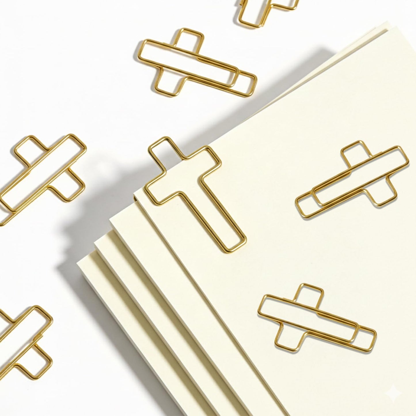 200 Pack Gold Cross Paper Clips, Decorative Paper Clips and Bookmarks for Bible Study, Journaling, Church Office and Home Use