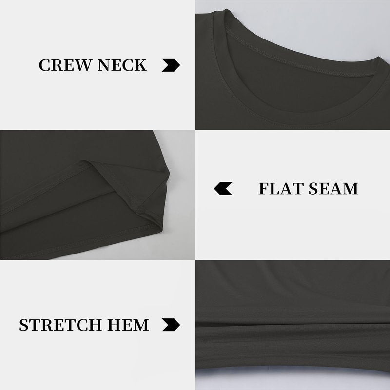 5-Pack Mens Workout T-Shirts Quick Dry Athletic Performance Gym Shirts Casual Summer Tops