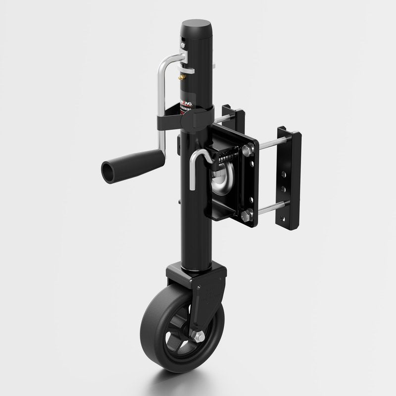 TOWKING Upgraded Spoke Wheel Trailer Jack, 10" Vertical Movement, 1500 lbs, for RV, Boat, Trailer and More, Black