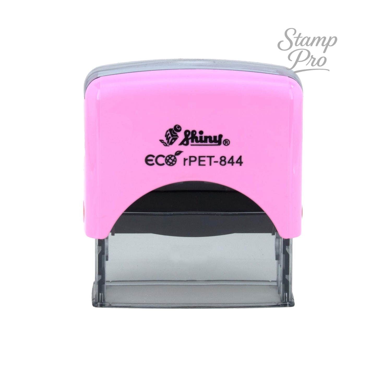 Stamp Pro Pink Self Inking 3 Line Custom Stamp – Personalized Name or Text Stamp for Home, School, Crafts & Business Use
