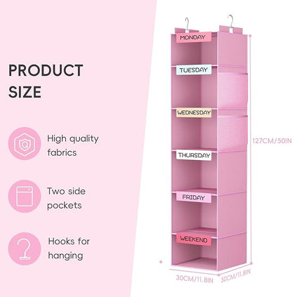 VERONLY Weekly Hanging Closet Organizer