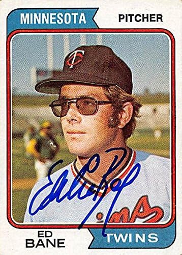Sports Memorabilia Autograph Warehouse 245043 Ed Bane Autographed Baseball Card - Minnesota Twins 1974 Topps - No. 592