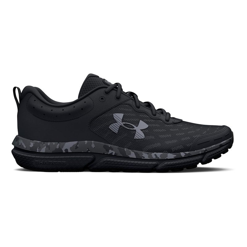 Under Armour Men's Charged Assert 10 Shoes, (001) Black/Black/Pitch Gray, 12