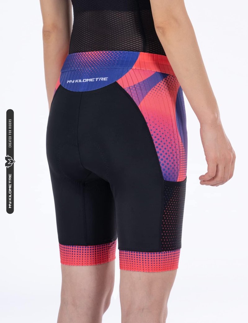 Triathlon Shorts for Women - 8” Inseam, UPF 50+ Fabric | Plus Size with Side Pockets
