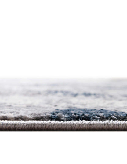 Unique Loom Sumter Collection Area Rug - Rhett (5' x 8' Oval, Gray/ Navy Blue)