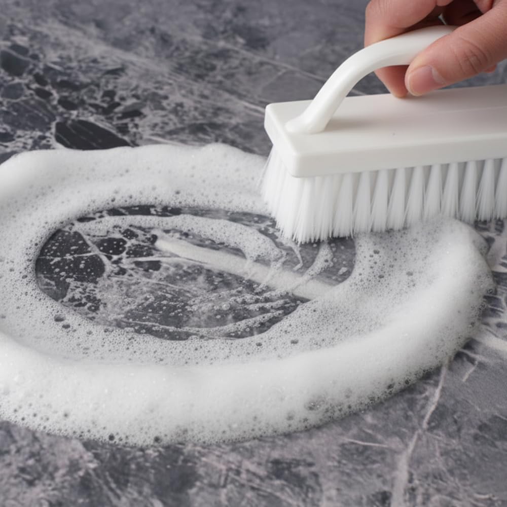 Nauegol Ultra-Thin Anti-Slip (0.16" Thick), Soft & Highly Absorbent Floor Mat with Marble Pattern, Easy to Clean & Store, Ideal for Bathroom & Kitchen(Grey,24 * 36)