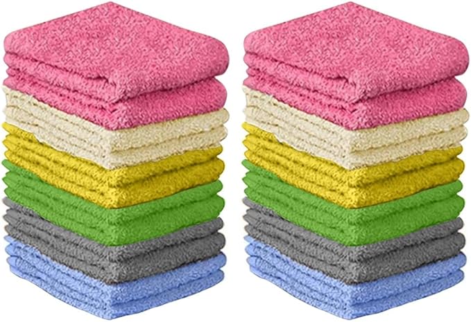 100% Cotton Washcloth Set – Soft, Absorbent Face Towels
