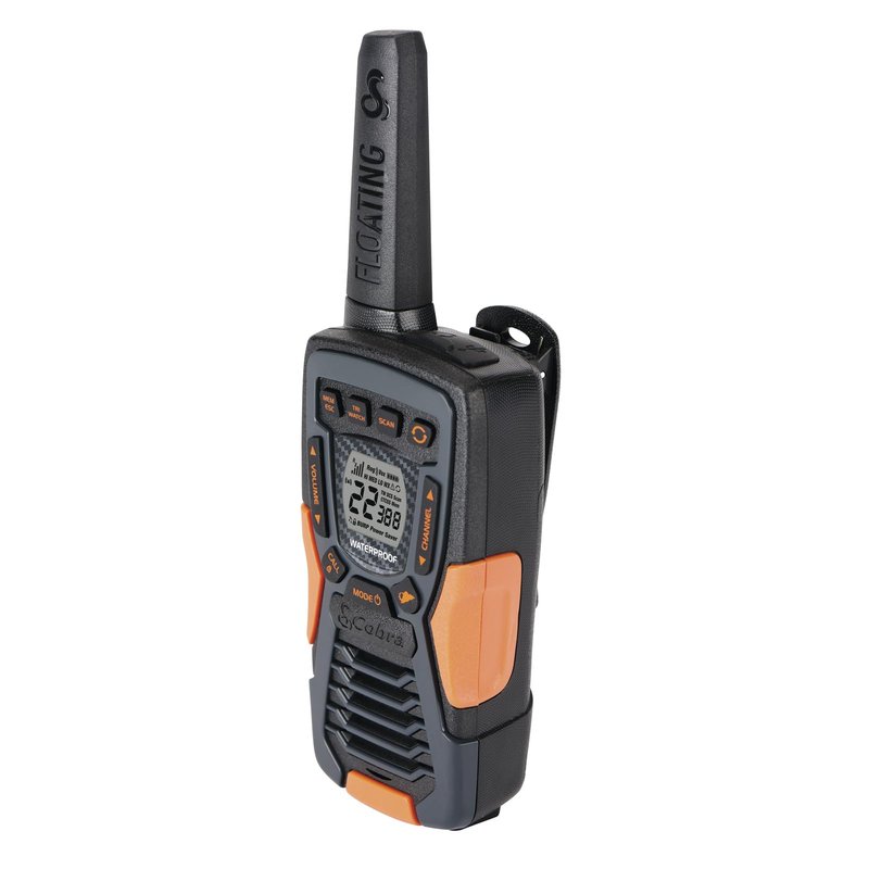 Cobra ACXT1037R FLT Floating Walkie Talkie - Waterproof, Rechargeable, Long Range up to 37-Mile Two Way Radio with NOAA Weather Alert & VOX, (1 Pack)