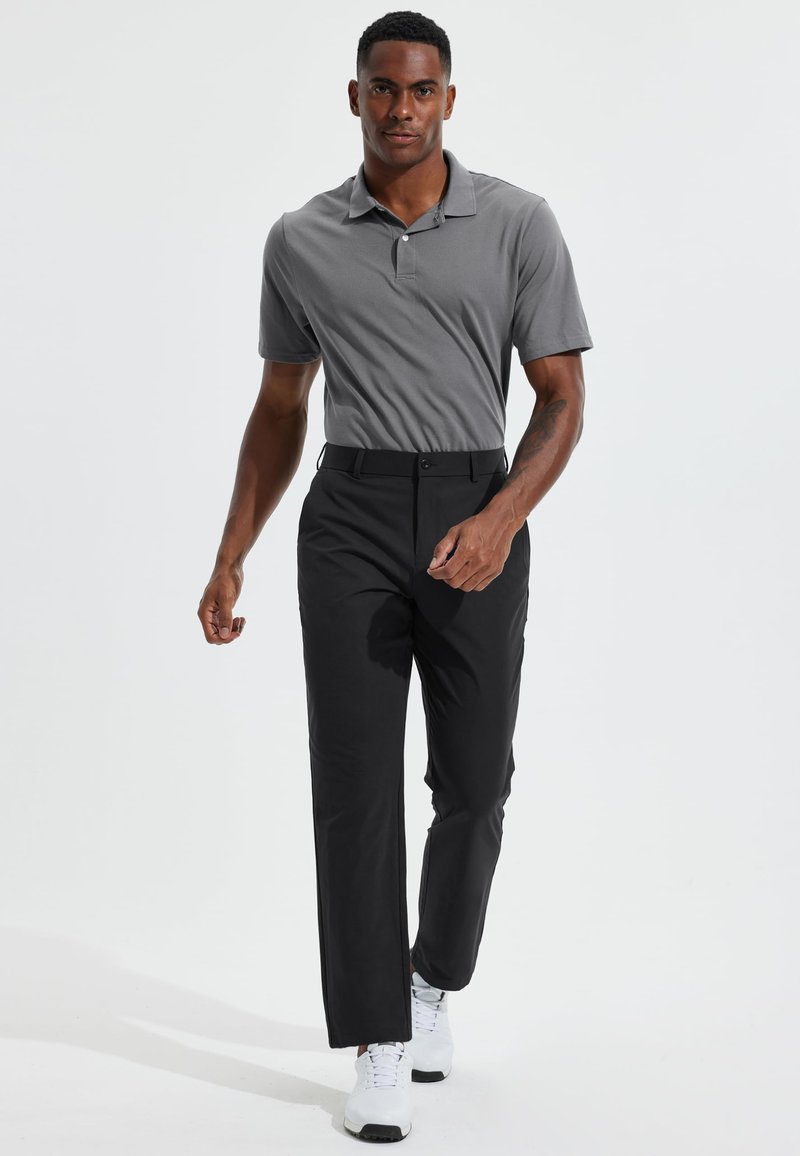 Men's Golf Pants 30" Quick Dry Lightweight Classic Fit Stretch Work Dress Business Casual Pants for Men Comfy Lounge Trousers with Pockets, Black, 32W x 30L