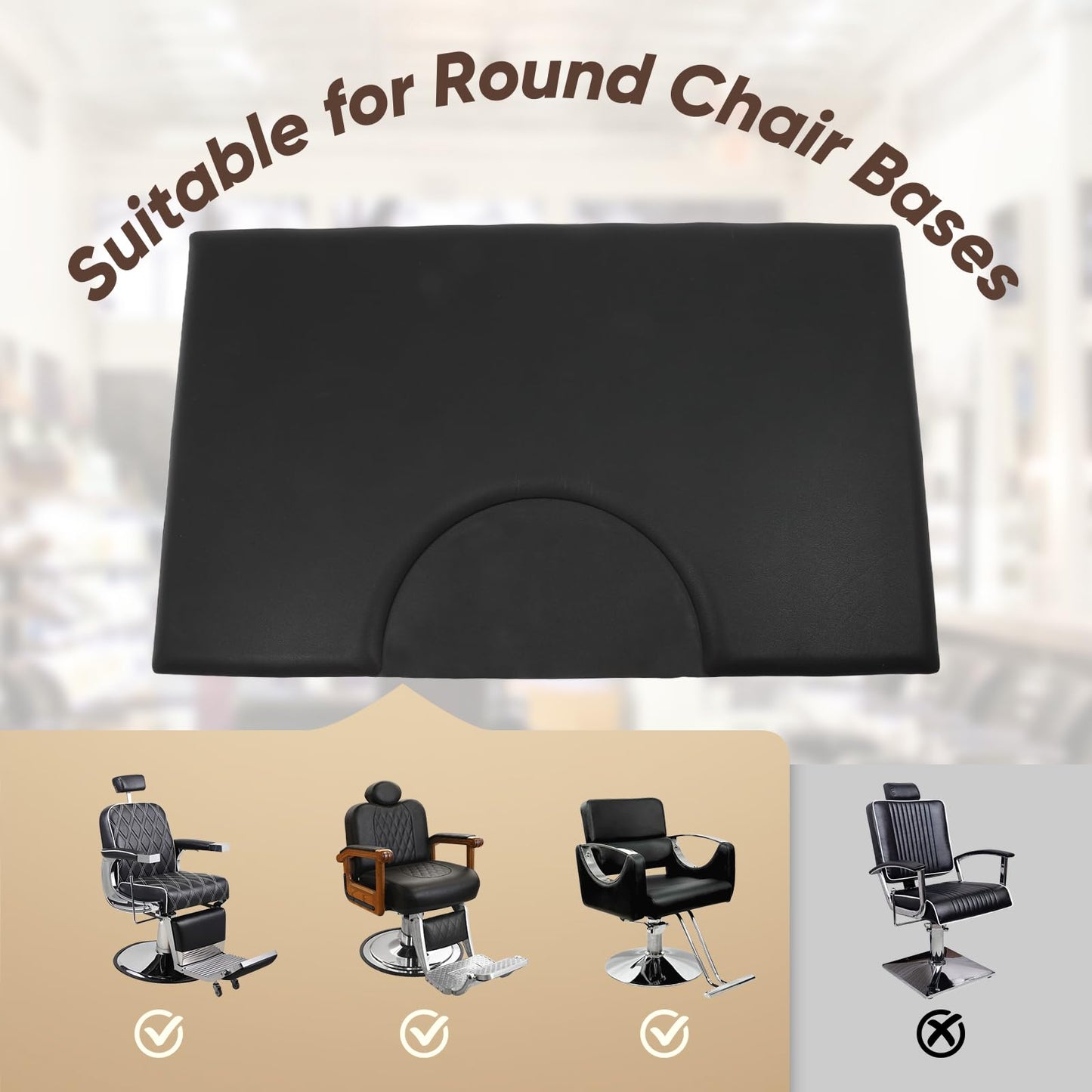 7/8" Inch Thick Barber mat for Floor, 3' x 5' Salon Chair mat, Anti-Fatigue Rectangle Hair Cutting Hairdressing Equipment