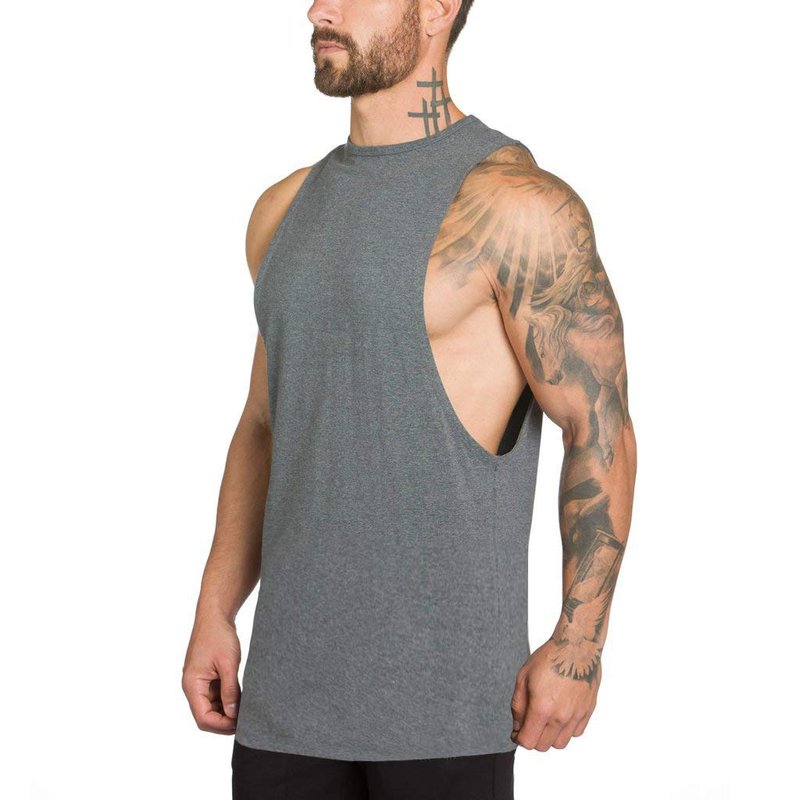 Muscle Killer 3 Pack Men's Muscle Cut Off Gym Workout Stringer Tank Tops Bodybuilding Fitness T-Shirts (x_l, Regular, Black+Gray+White)