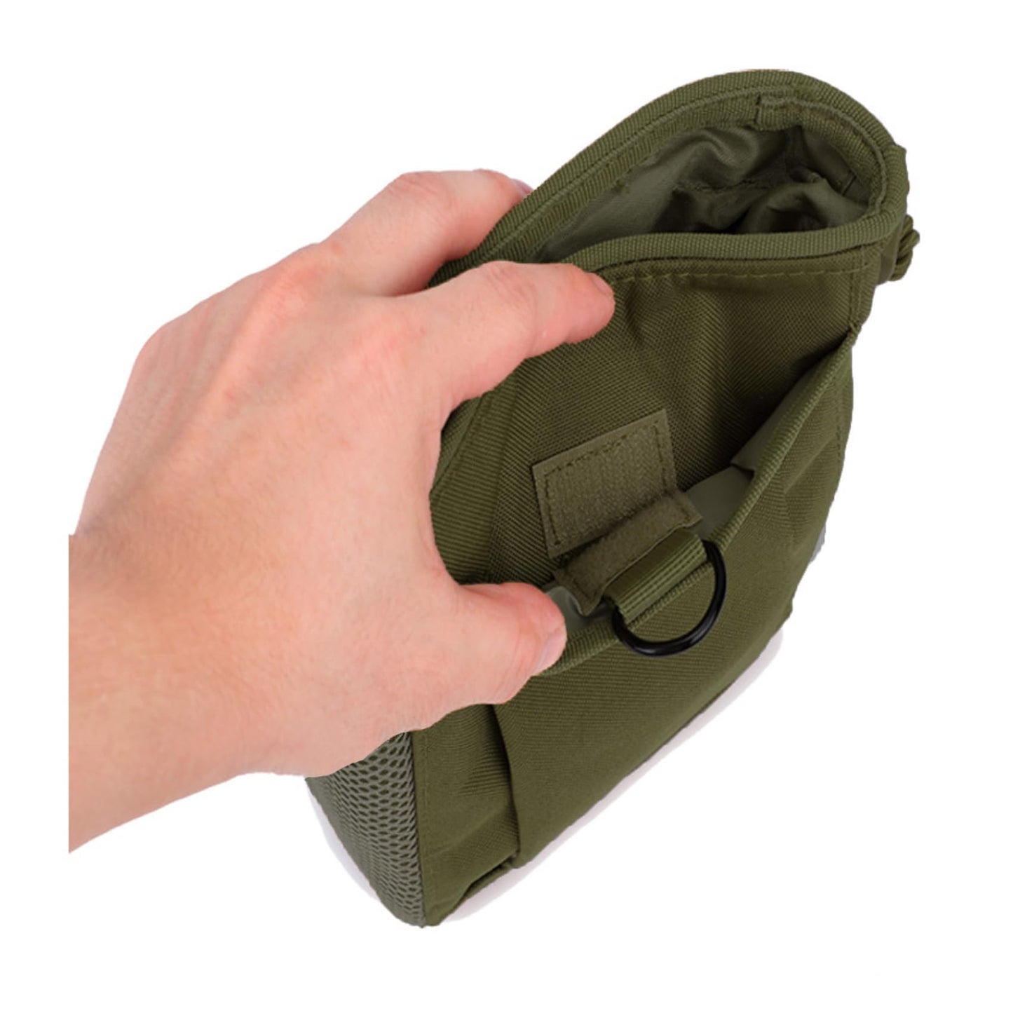 AldeTau Tactical Molle Dump Pouch Utility Drawstring Magazine Recovery Ammo Bag Belt Pouches for Outdoor Sports Cycling Paintball Hunting Gear EDC Drop Bag (3 Pack- Black&Green&Khaki)