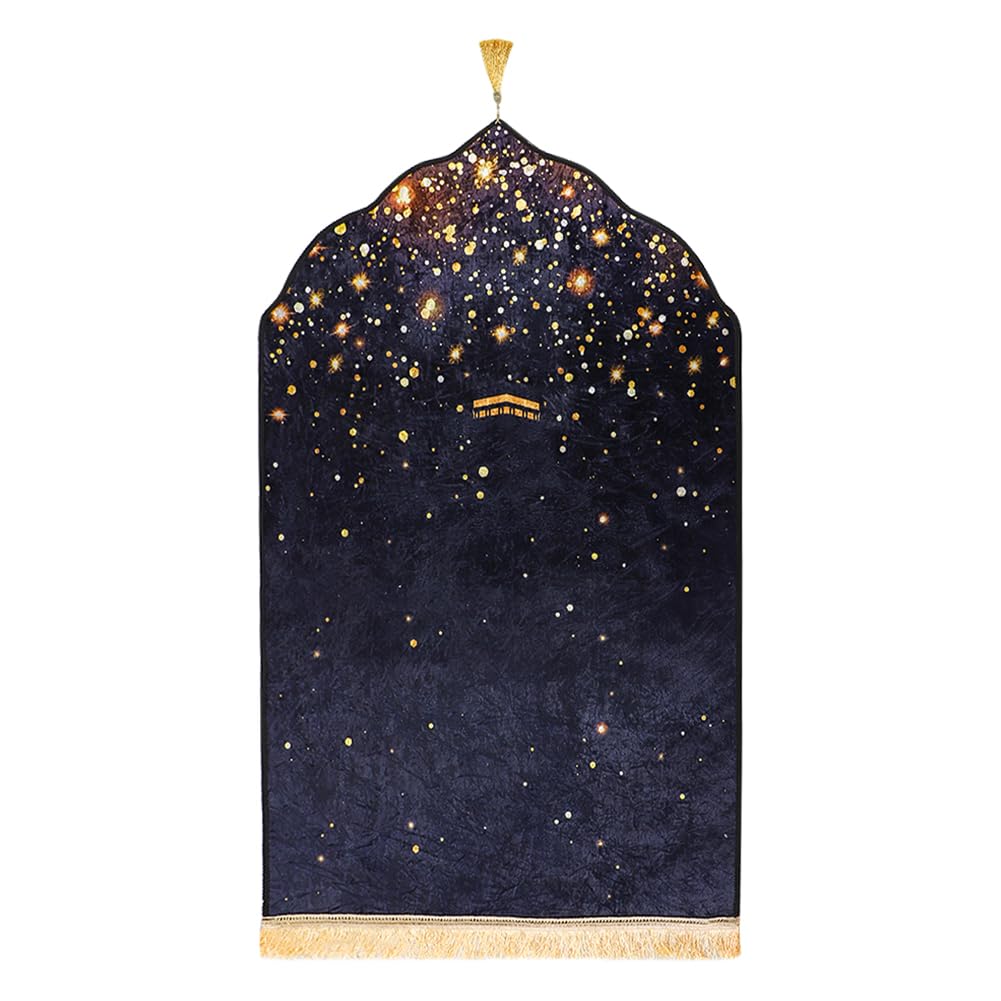 Prayer Mat Muslim Prayer Rug Portable Festival Mat Lightweight Praying Carpet with Tassel for Women Men