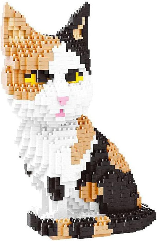 Mini Cat Building Blocks Pet Building Toy Bricks Micro Mini Blocks 3D Puzzle Building Blocks Set Toys Gifts for Kids or Adult (Cat Colorfull 1300PCS)