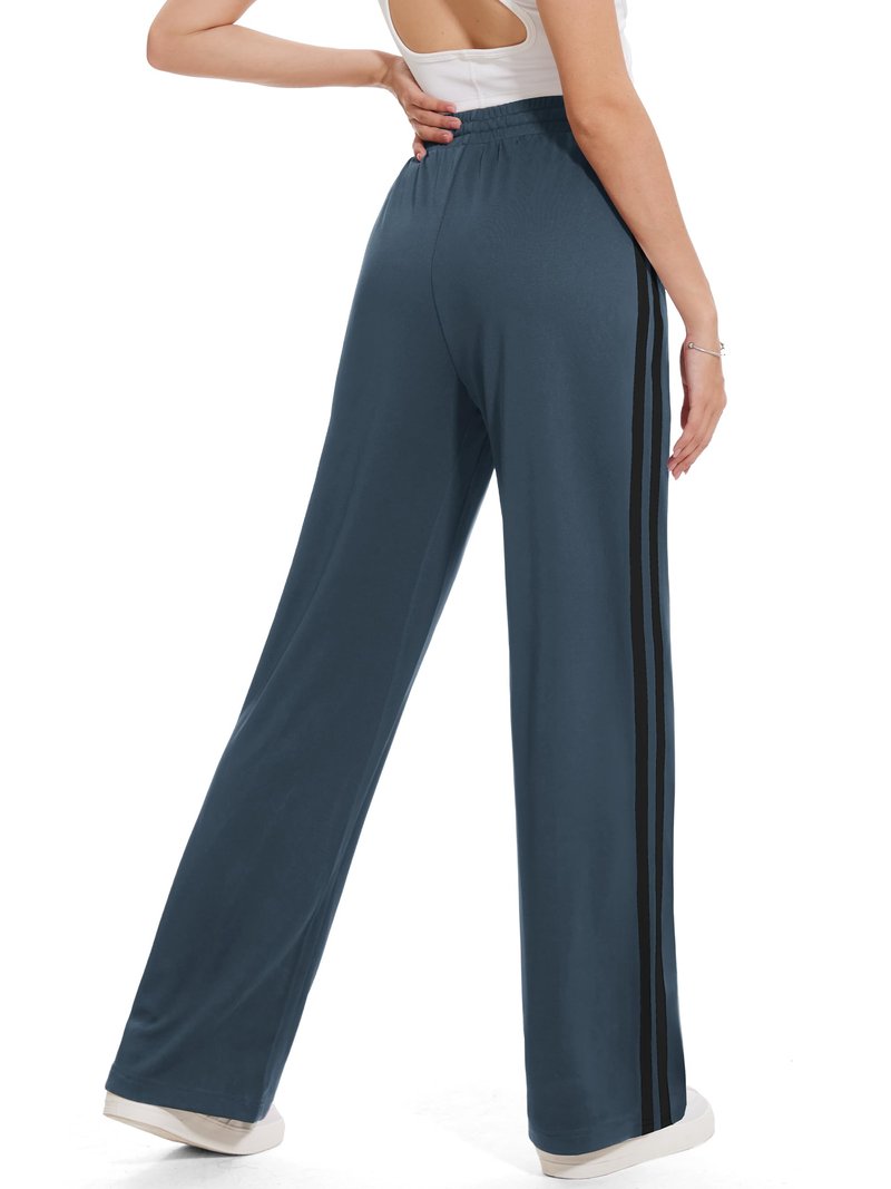 Tapata Women's 32" Inseam Long Track Pants Loose Straight Leg Jogging Sweatpants Warm-Up Sports Athletic Running, Dark Grey, S