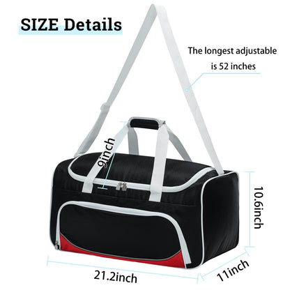 Gym Bag for Men - 55L Black Durable Large Duffle Bag for Travel, Workout, Fitness & Sport