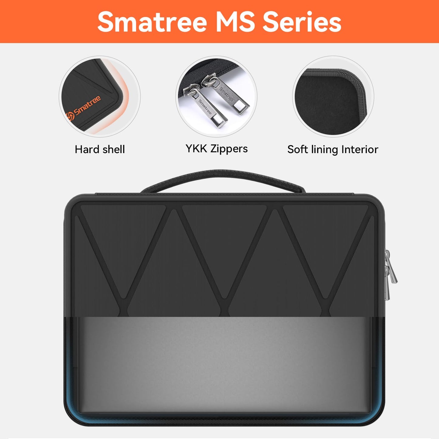 Smatree MS54T Hard EVA Protective Sleeve Case with Stand Compatible for 14 inch ASUS Vivobook 14 Notebook Bag
