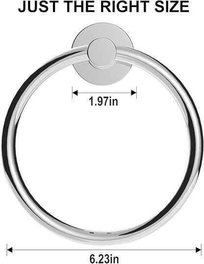 SetSail Towel Holder for Bathroom Wall 2 Packs Towel Ring Stainless Steel Heavy