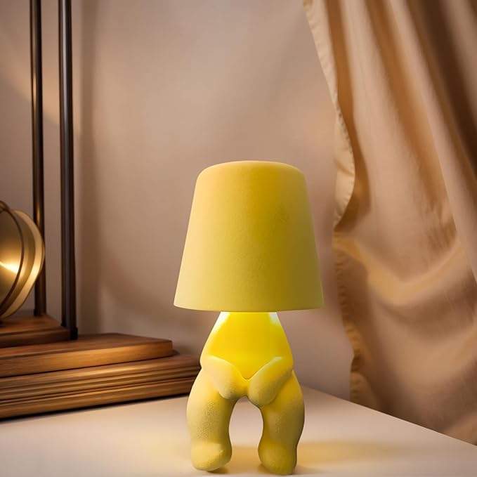 Modern Creative Design Table Lamp for Youth: Rechargeable Cute Light for Kids Child Teen -Bedside Lamps for Nightstand- Gift for Birthday Christmas Halloween Easter， 3-Color Dimmable.