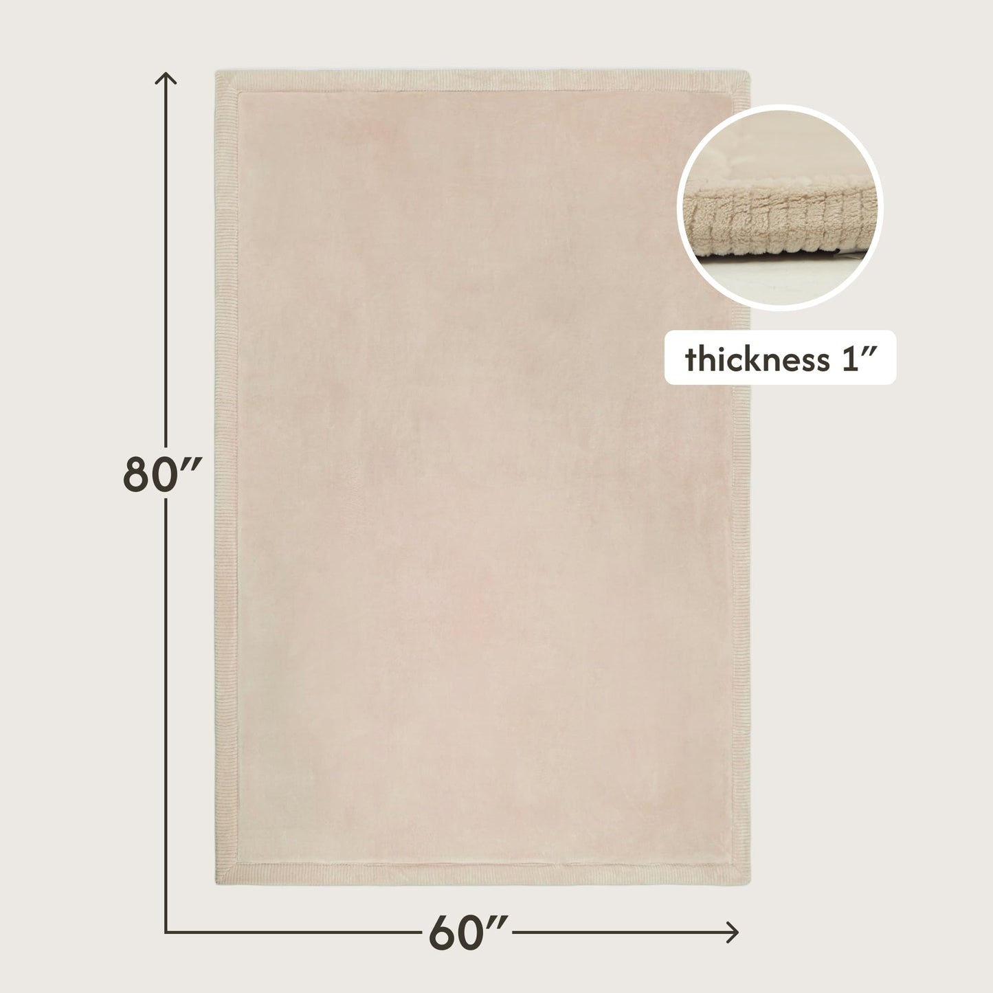 Hakuna Matte CloudSoft Mat for Floor 60" x 80" Beige