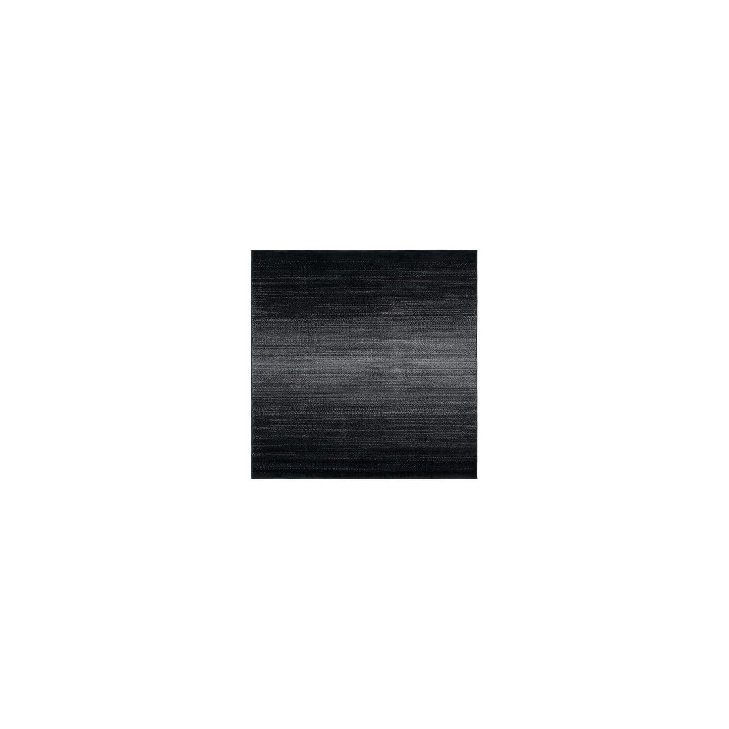 SAFAVIEH Adirondack Collection Area Rug - 4' Square, Black & Grey, Modern Design, Non-Shedding & Easy Care, Ideal for High Traffic Areas in Living Room, Bedroom (ADR183F)