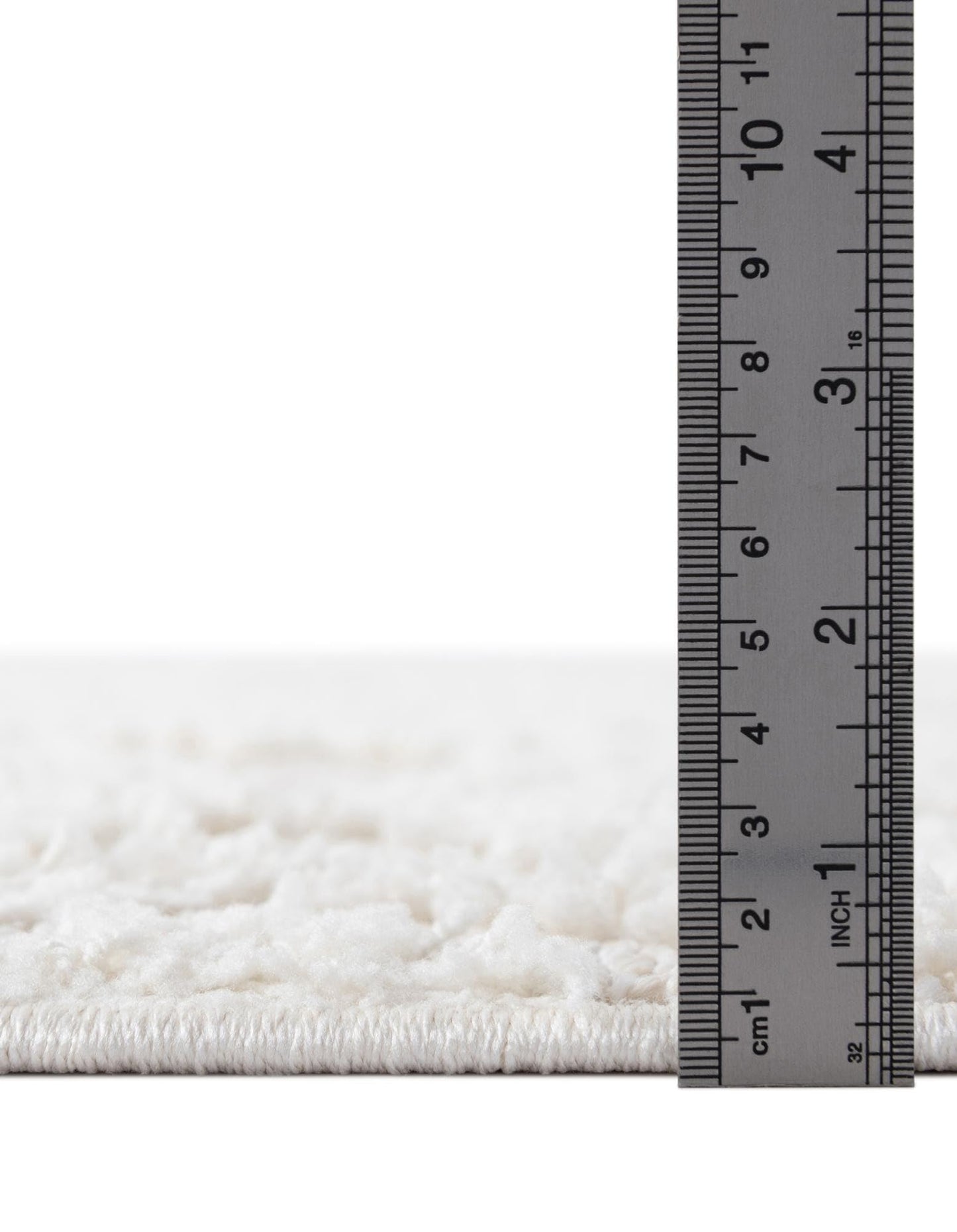 Rugs.com - Boho Rug – 8 Ft Runner Ivory Easy-Clean Stain-Resistant Rug – Textured Trellis Pattern with Fringe, Ideal for Hallways, Entryways, and High-Traffic Areas
