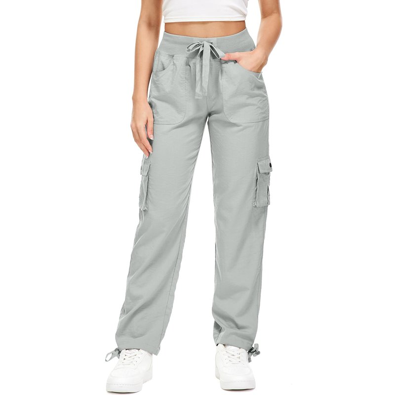Toomett Cargo Pants Women Lightweight Quick Dry UPF 50 Travel Golf Safari Hiking Pants Joggers,6609,Black,XL