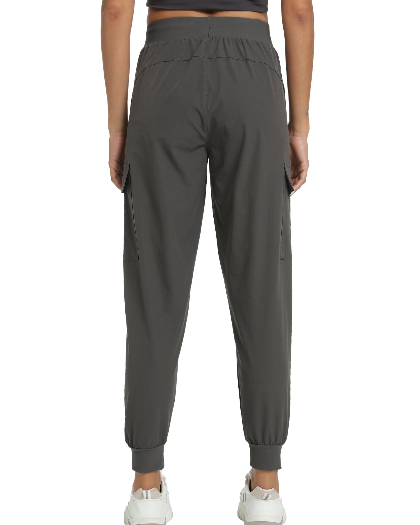 Women's Lightweight Joggers Hiking Cargo Pants-4 Pockets(Grey, Medium)