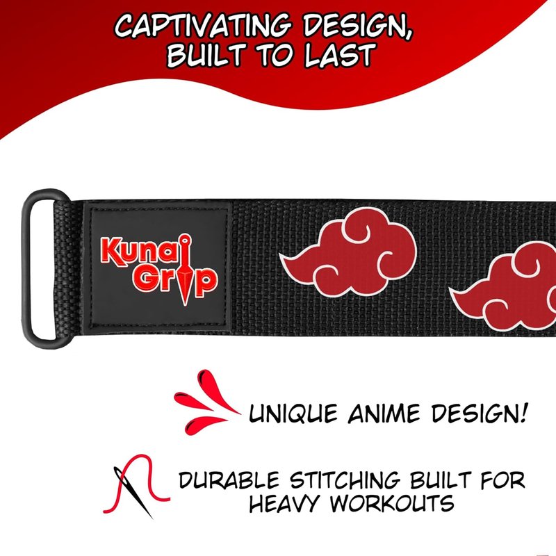 Anime Weight Lifting Hooks - Heavy Duty Wrist Straps for Ultimate Grip Support | Ideal for Deadlifts, Pull Ups, Powerlifting