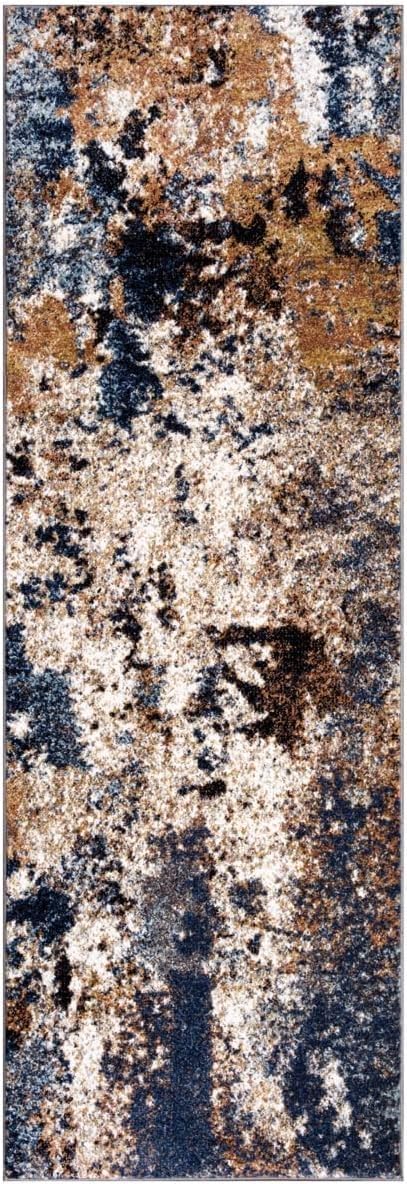 Keen Home Design Runner Rugs - 32"x143" Non-Shedding, Thick Pile Abstract Rugs for Kitchen, Living Room, Bedroom, Dining Room, Entryway - Size: 2'8" x 11'11", Skies Multi