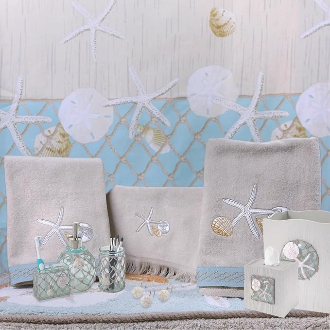 Avanti Linens - Fingertip Towel, Soft & Absorbent Cotton Towel, Beach Inspired
