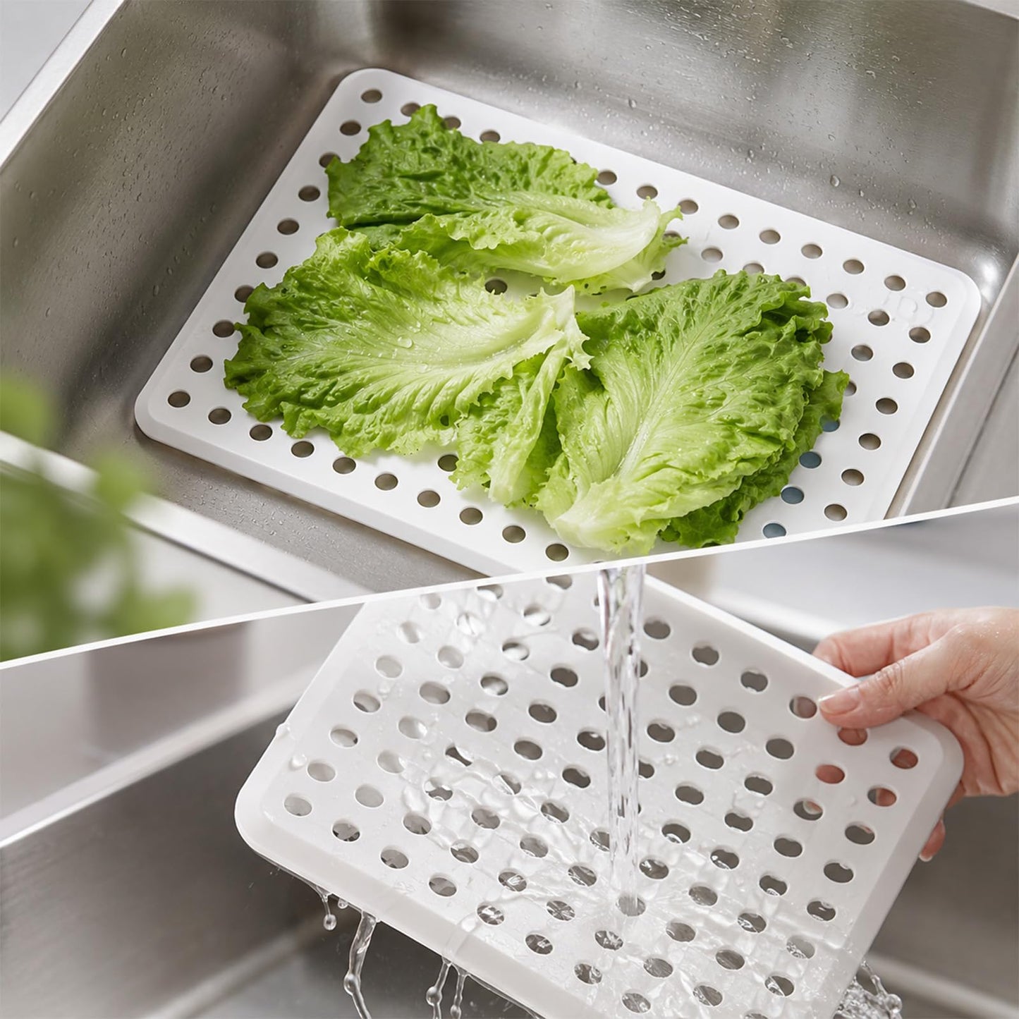 Sink Protector Mats 11.2x12.7 Inch Dish Drying Mats for Bottom of Kitchen Sink Fast Drain Sinks Mat for Glassware and Dishes