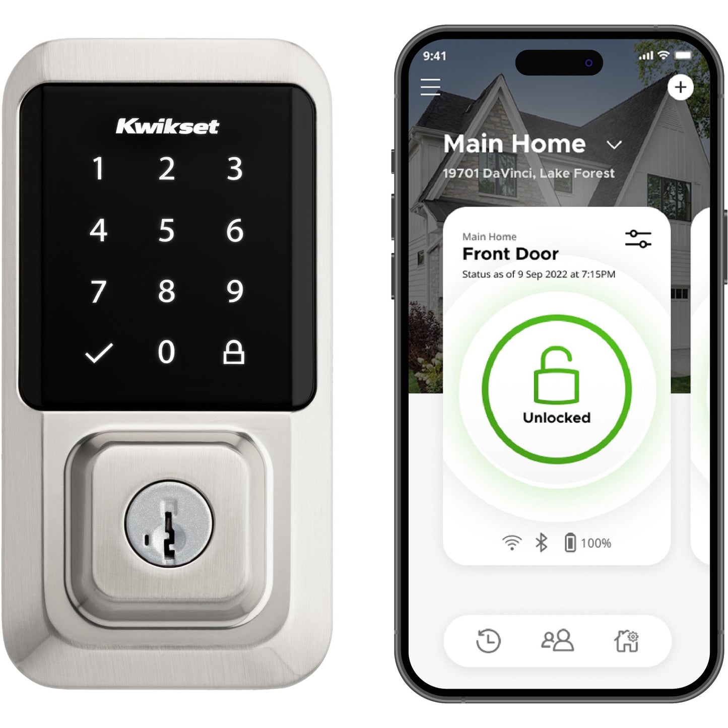 Kwikset Halo Wi-Fi Smart Lock, Keyless Entry Front Door Touchscreen Deadbolt, App Control, Grade AAA Certified, Easy Install No Hub, Venetian Bronze Finish, Digital Remote Lock