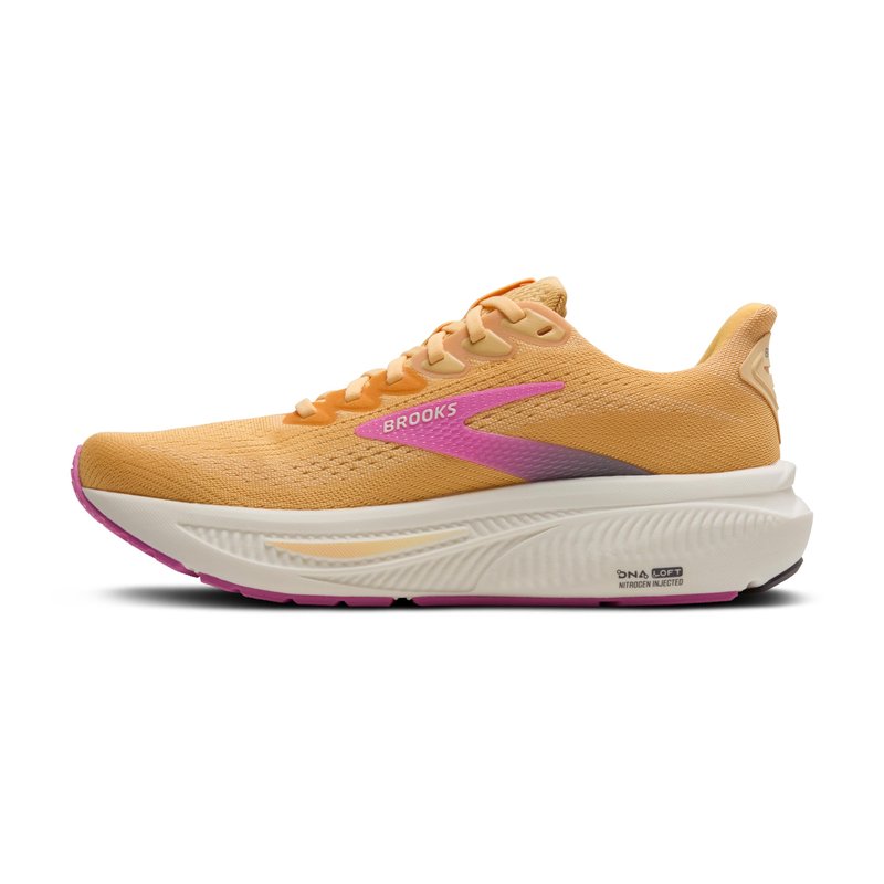 Brooks Women’s Ghost 17 Neutral Running Shoe - Apricot/Grey/Pink - 11.5 Medium